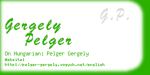gergely pelger business card